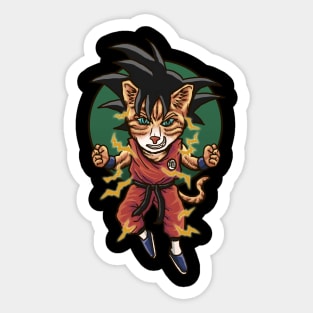 Son Goku Cat Saiyan Sticker